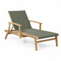 Bain de soleil d’extérieur 190 x 68 x 88 cm acacia massif corde polyester vert sauge avec accoudoirs
