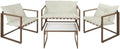 Salon de jardin et ensemble lounge: 4 Places, 118cm, blanc