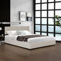 Corium Lit Coffre Rembourré avec Sommier à Lattes Rabattable Tête – en métal, en polyester, en velours côtelé, en bois, 160 × 200 cm, 300 kg, beige