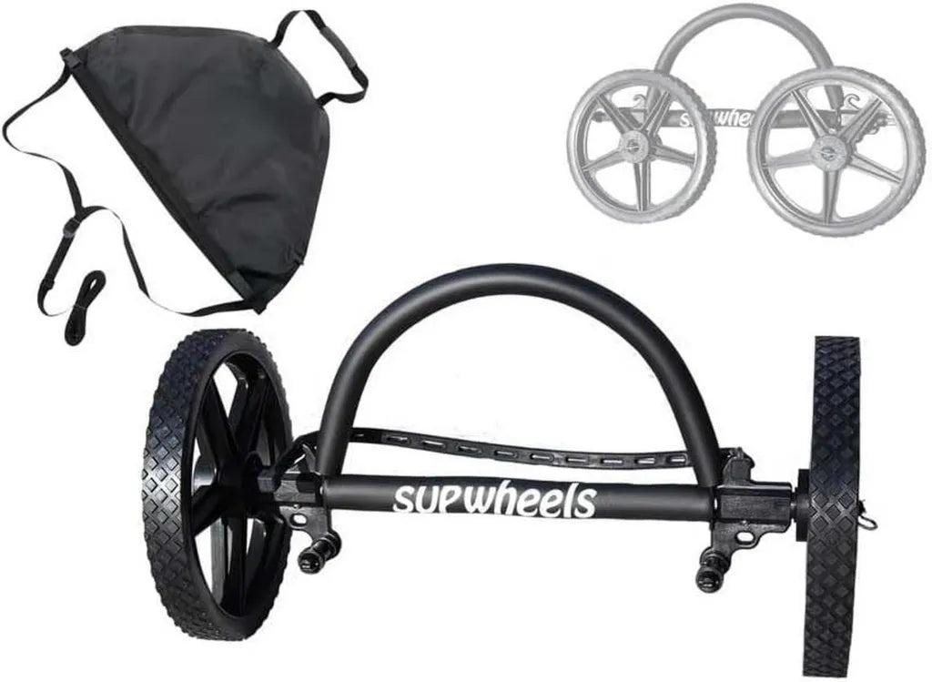 Chariot de Transport Deluxe pour Paddle Noir avec Sangle