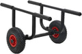 Chariot de Transport Kayak Aluminium 90 kg, Roues 25 cm, Largeur 2-28 cm, Sangles Sécurisées, Support Solide