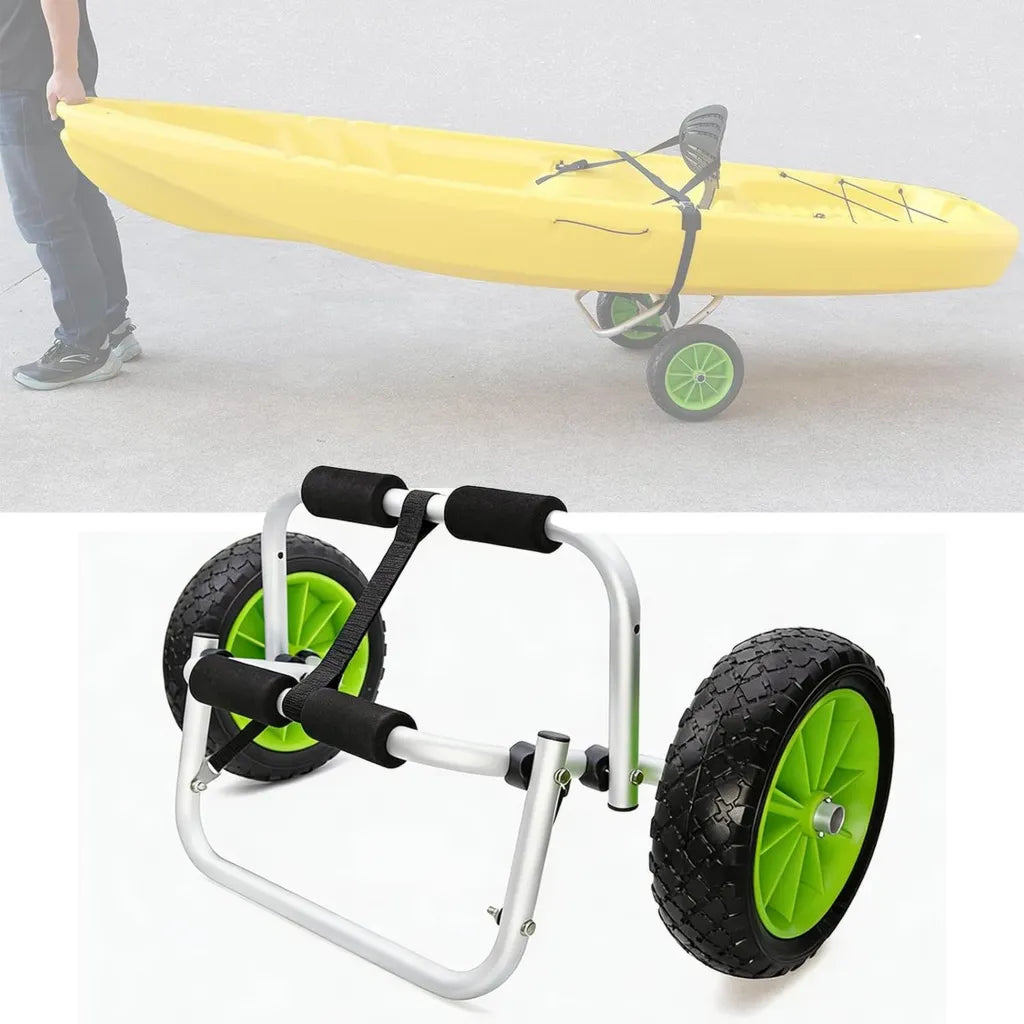 Chariot de transport pour kayak et canoë, pliable et léger, idéal pour sports nautiques