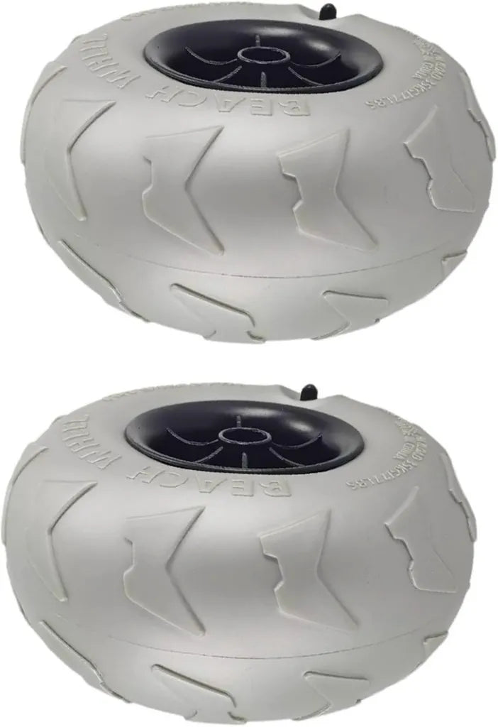 Paire de Roues de Plage 205x115x20 mm en PVC pour Kayak et Chariot