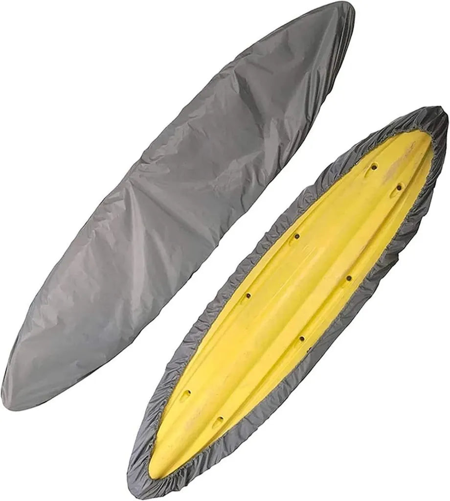 Bâche de Protection Universelle pour Kayak et Canoë - Tissu Oxford Imperméable Anti-UV pour Embarcations de 3,6 à 4 m - Couverture Extérieure Argentée