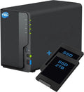 SIMPLETEK - Périphérique de stockage réseau NAS à 2 baies avec double SSD 2To+2To, copie USB, 2Go DDR4, Gigabit LAN