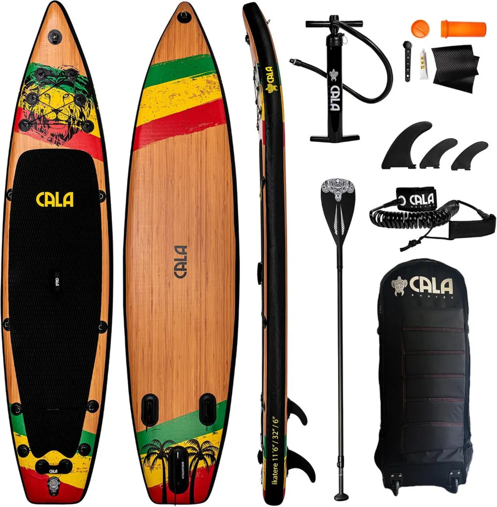 Planche de Paddle Gonflable CALA avec Pagaie en Carbone et Accessoires Complets