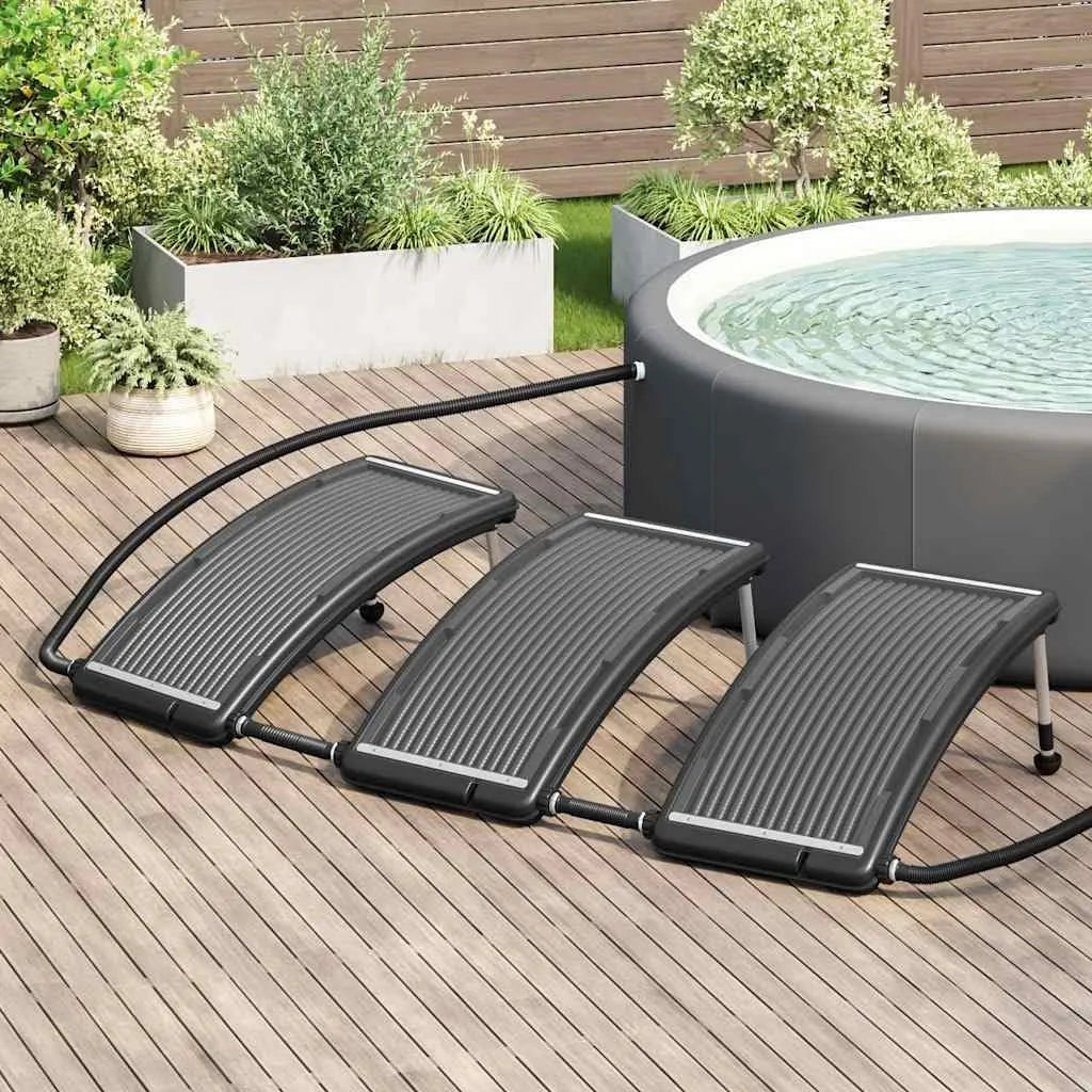 Maison & Jardin, Piscine & Spa, Générique Panneaux de Chauffage Solaire de Piscine courbés 3 pcs 110x65cm