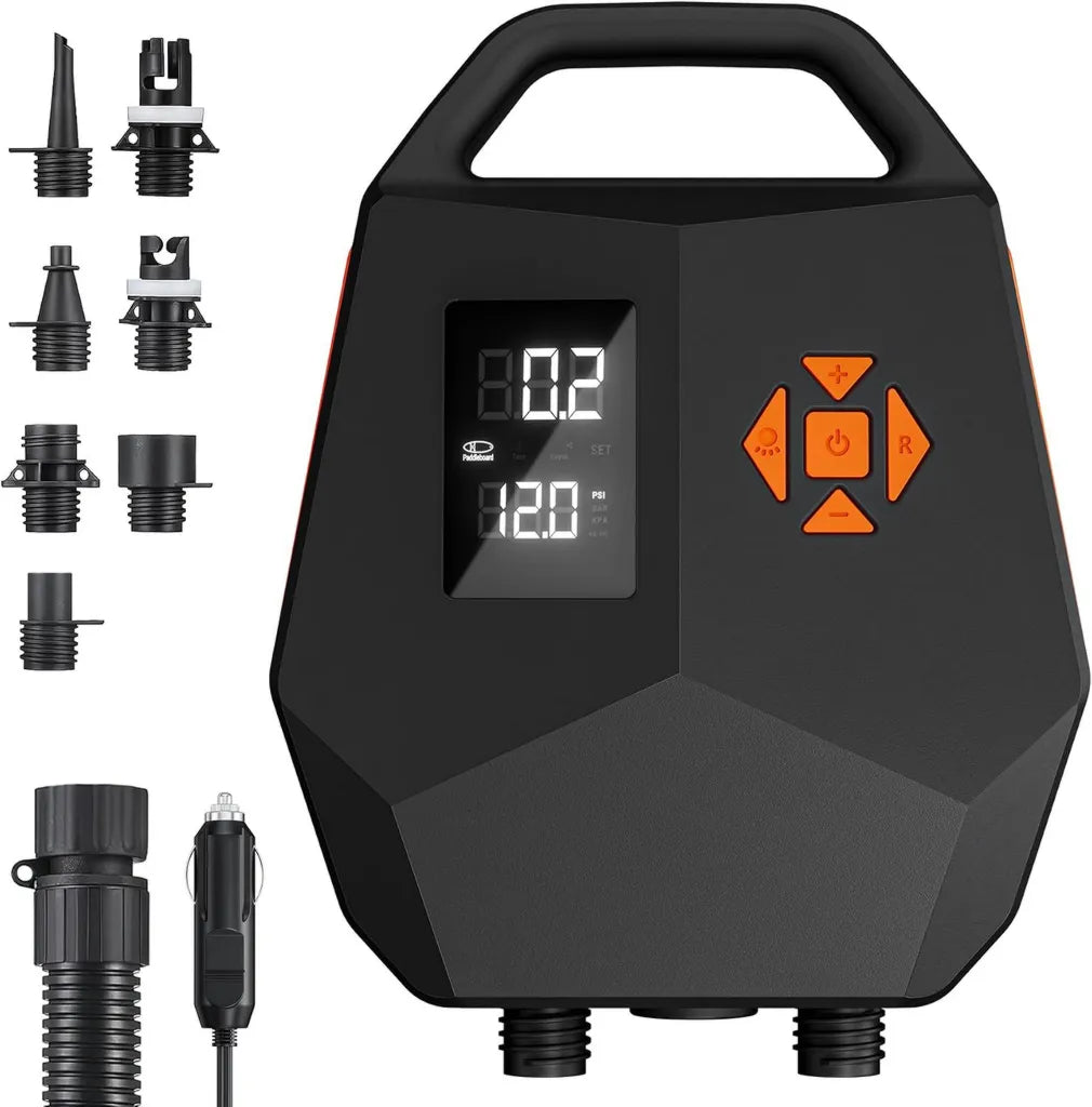 Pompe Électrique 20 PSI avec Arrêt Automatique, Gonfleur Silencieux pour Planches, Kayaks et Bateaux