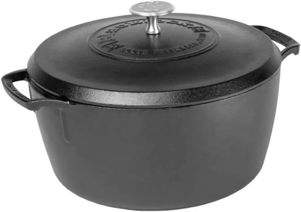 Cocotte en fonte Lodge 5,2L - Compatible tous feux - Collection BlackLock - Fabriqué aux États-Unis