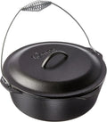 Cocotte en Fonte Lodge avec Couvercle 3,8 L - Idéale pour Cuisson Lente