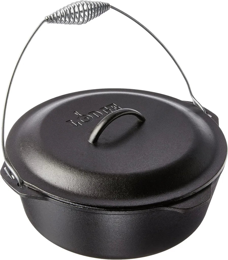 Cocotte en Fonte Lodge avec Couvercle 3,8 L - Idéale pour Cuisson Lente