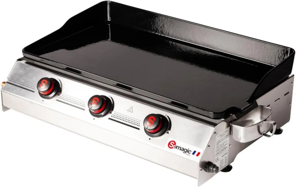 Barbecue à gaz 3 brûleurs 10,5 kW en acier inoxydable