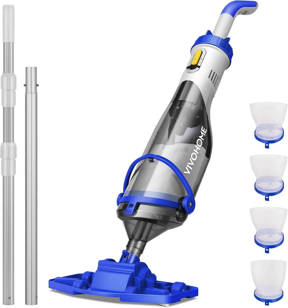 Aspirateur de Piscine sans Fil VIVOHOME 70LPM avec Batterie et Accessoires Complètes