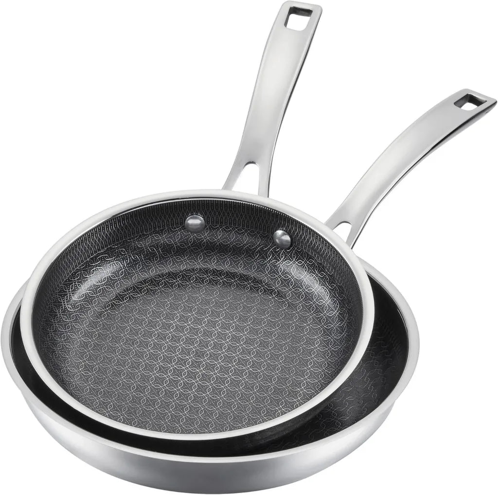 Cuisinart Ensemble de 2 Poêles en Acier Inoxydable - 20,3 cm et 25,4 cm