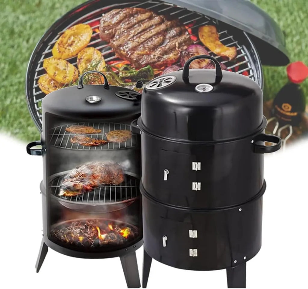 Fumoir en acier inoxydable avec contrôle de ventilation, cuisson uniforme 360° pour viande, poisson et légumes