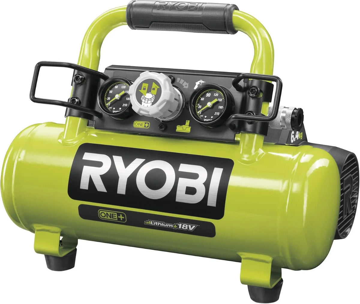 Ryobi R18AC-0 Compresseur d'air, ONE, sans fil, format compact, format léger, 18V, pour l'atelier et le bricolage