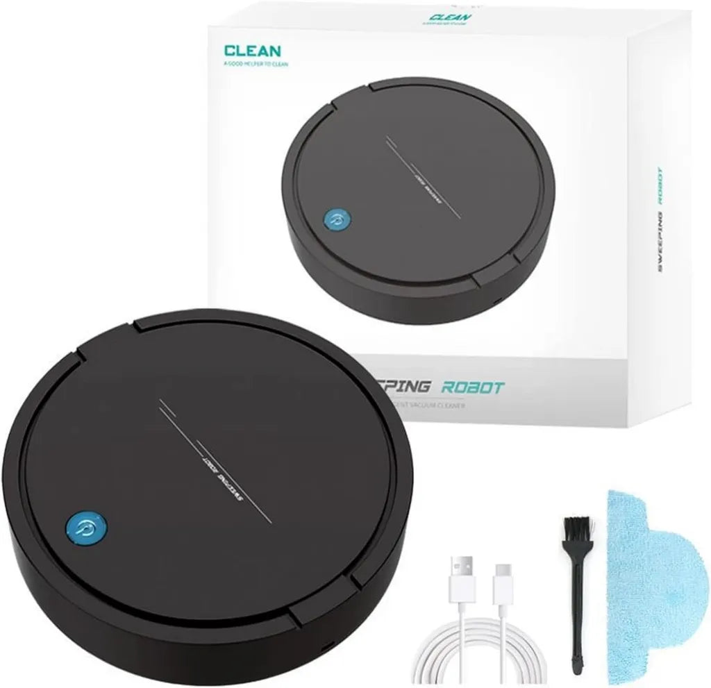 Aspirateur Robot Intelligent sans Fil DieffematicJQX - Nettoyage de Poussière et Cheveux - Couleur Noire