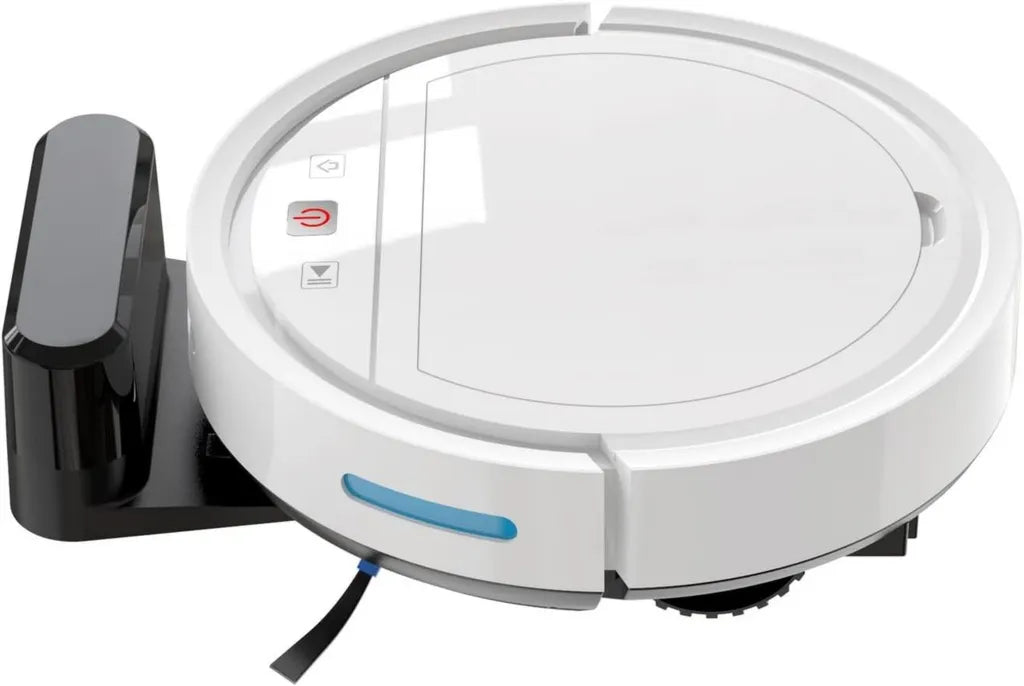 Aspirateur Robot DieffematicJQX 3-en-1 avec Recharge Automatique et Télécommande, Couleur Blanche