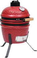 Gril Kamado Céramique Rouge 56 cm avec Grille Inox 2-en-1