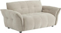 Canapé – NAPIZO, revêtement en tissu, 2 Places, beige