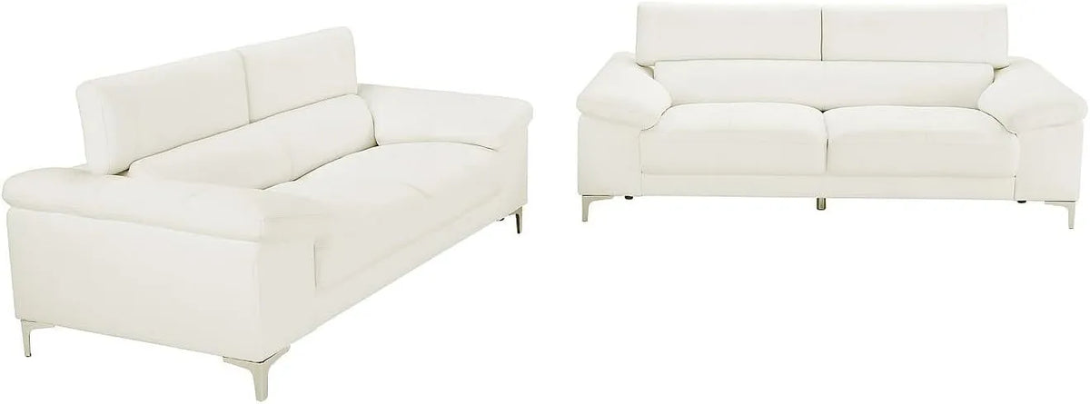 Vente-unique — en cuir, 3 Places, 2 Places, blanc