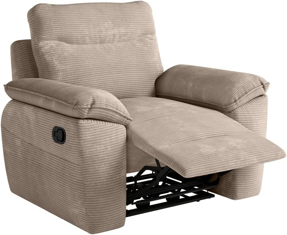 Fauteuil et chaise rembourrée de Relaxation Manuel Ross en Velours côtelé — rouge