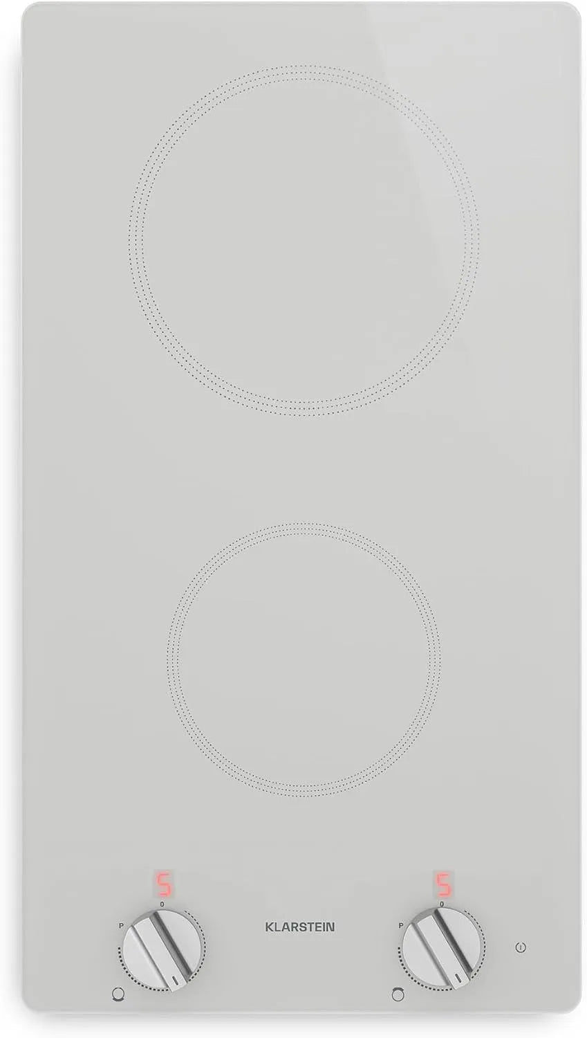 Klarstein Plaque à induction, 30cm, 2 foyers, 3500 W, table de cuisson à induction, Boost, Plaque à Induction 2 Feux, Commande Rotative