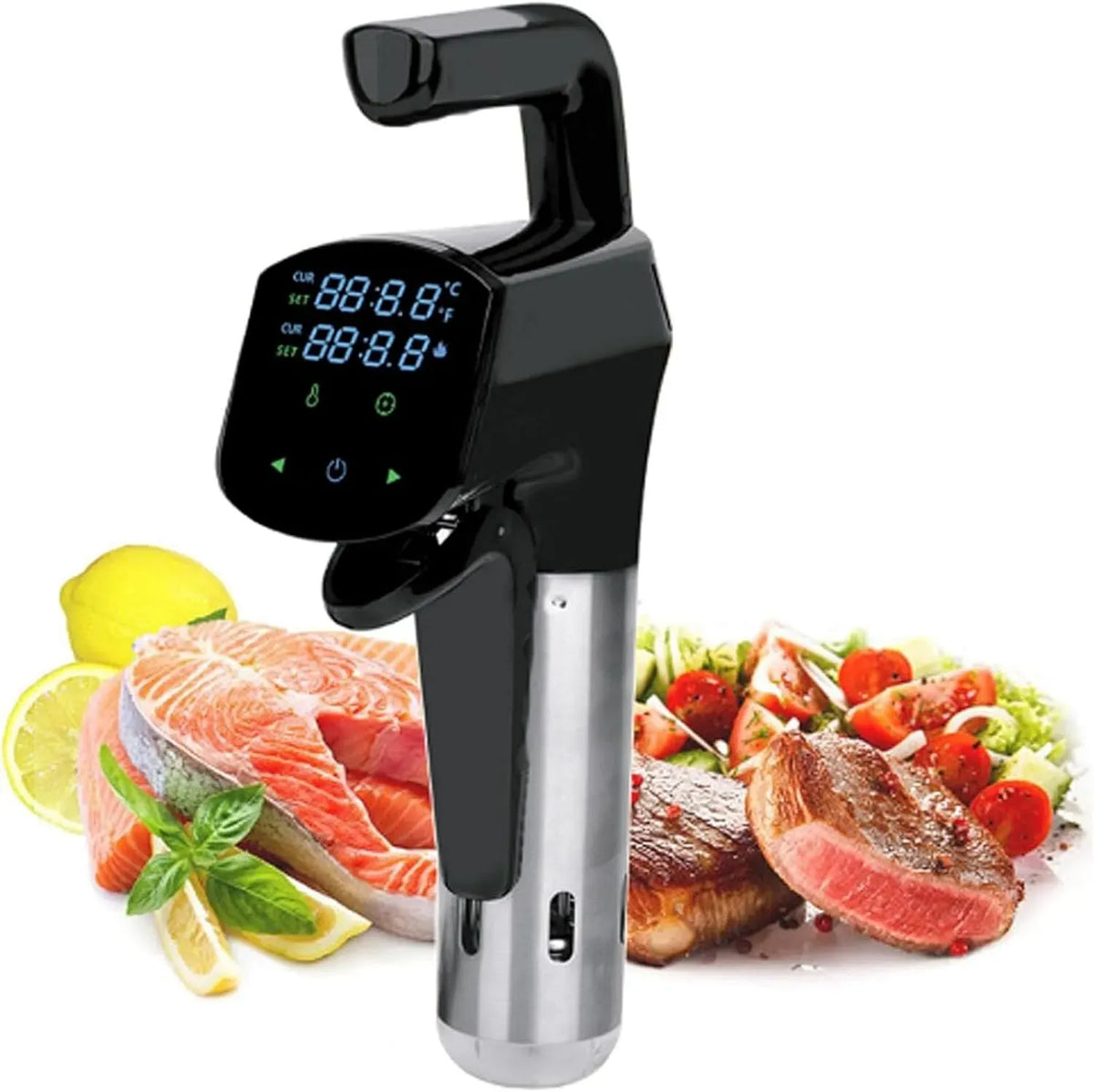 Cuiseur, appareil de cuisson sous vide, 800 W, tactile, minuteur, silencieux, fonction chauffante