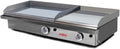 Produit Plancha à gaz industrielle 600 x 400 + 400 x 400 mm en chrome dur pour hôtellerie. Fry Top deux zones pour cuisine professionnelle pour bar et