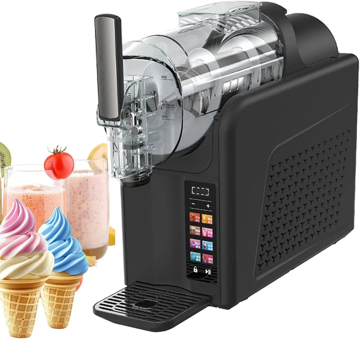 Machine à Granita, machine à granité, 7 programmes, tactile, noir, pour Granita