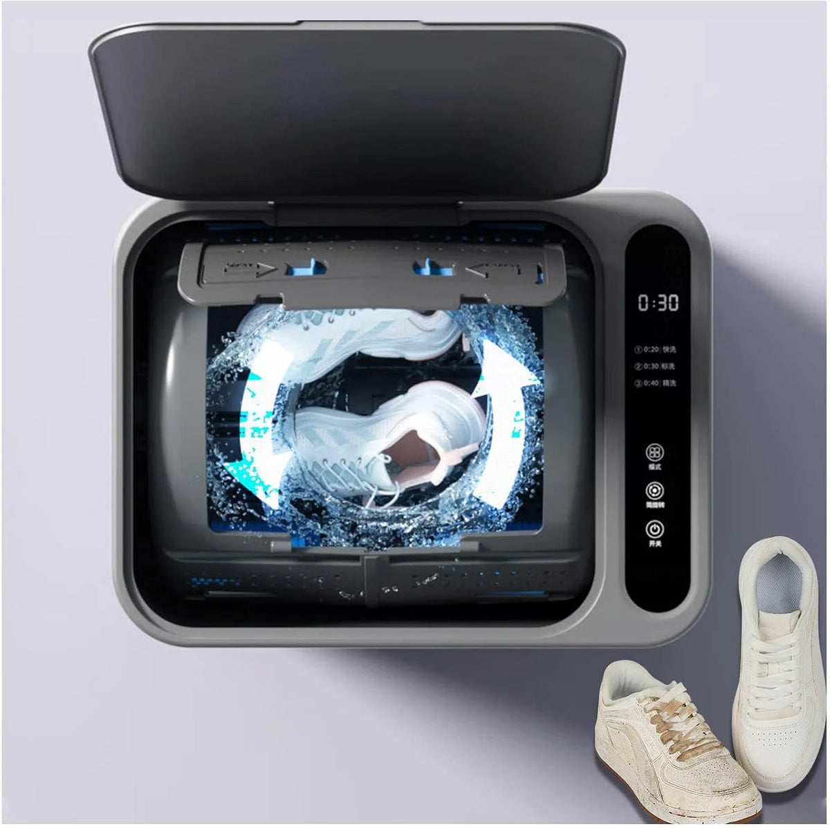Lave-linge, portable, Machine à Laver Portable pour Chaussures, Mini Lave Linge Semi-Automatique Washing Machine Faible Consommation d'eau Et
