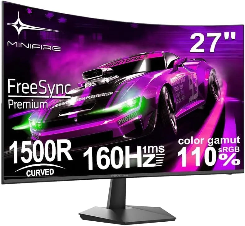 Moniteur 1500R HDMI2.0, DP1.4, 27 pouces, 100x100mm, 1920 × 1080, 1 ms, 160 Hz, configuration gaming, Full HD, écran PC, sRGB110%, 1ms MPRT, MFG27C1L