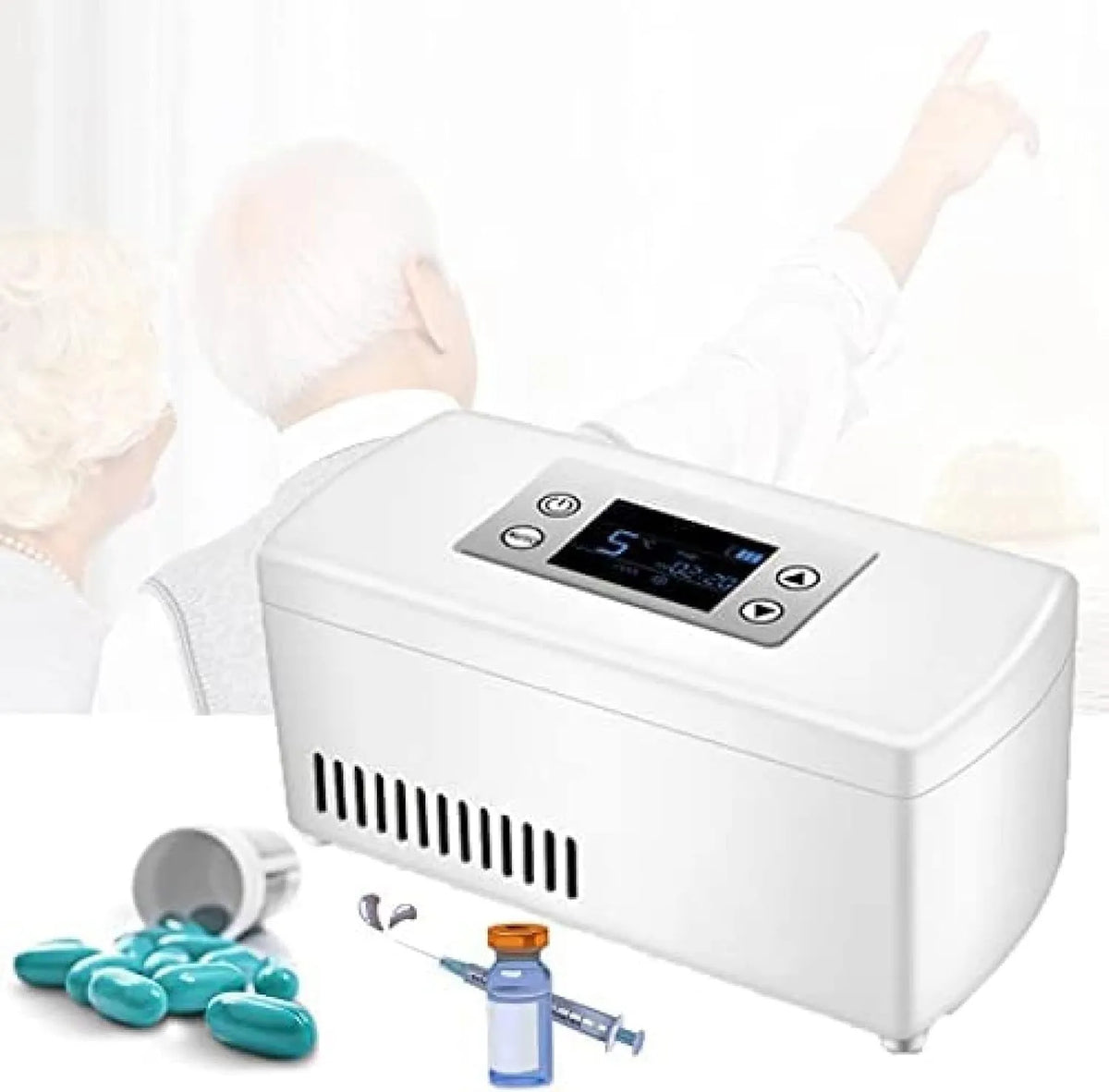 Réfrigérateur médical portable, 2 à 8 °C, écran LCD, transport d'insuline et de médicaments, contrôle intelligent de la température 2-8 °C
