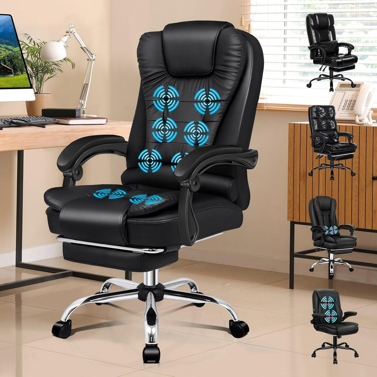 Fauteuil de massage - noir, ALFORDSON