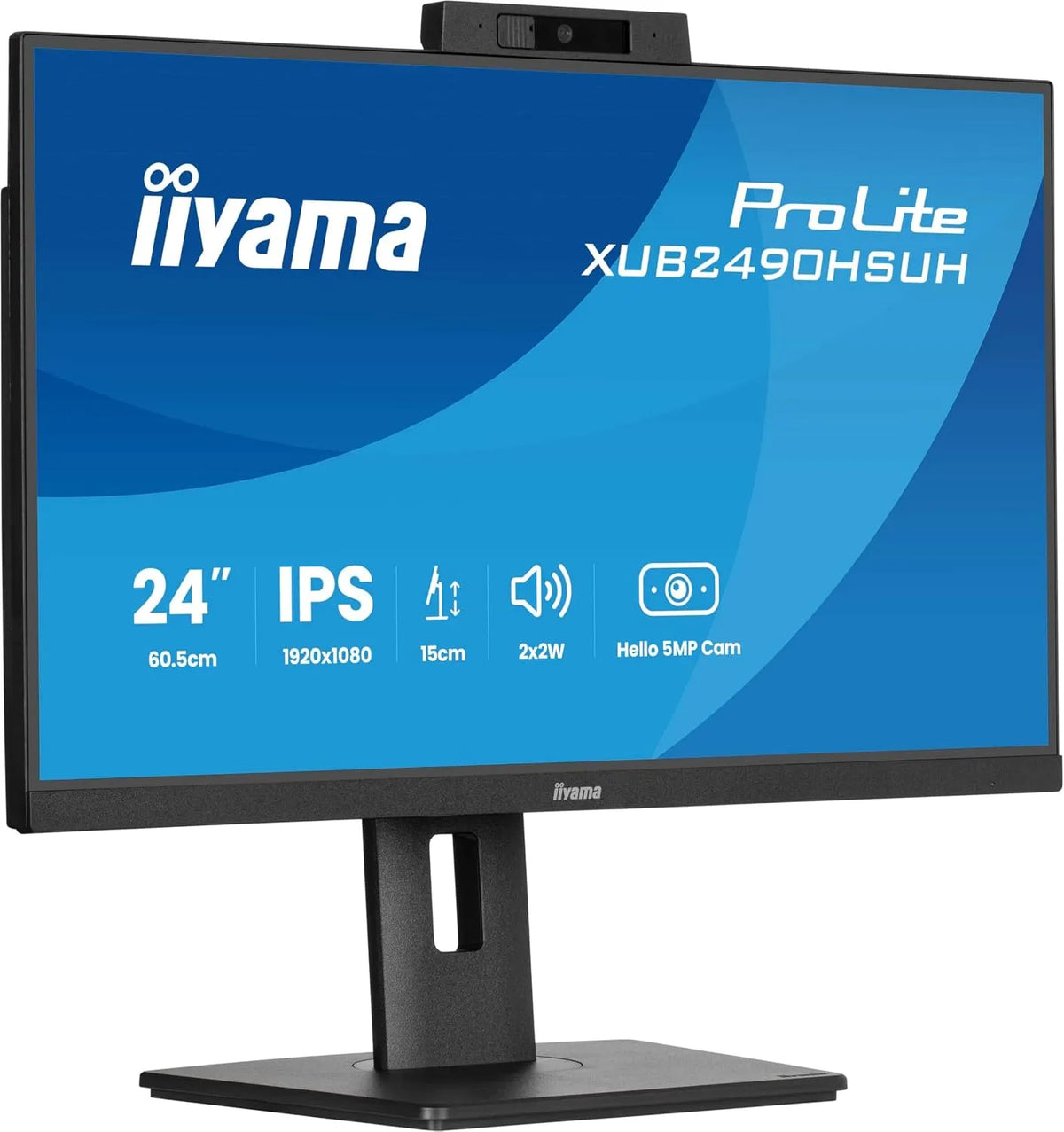 modèle xUB2490HSUH-B2, Ecran iiyama 24'' Prolite xUB2490HSUH-B2 IPS Full HD@100Hz DP, HDMI Hub USB Pied réglable, Flicker Free Blue Light, Speakers