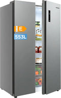 Congélateur, 553 L, COMFEE', No Frost, blanc, 553L Frigo Américain, 347 L Pour Le Réfrigérateur, Frigo Congelateur Combiné, Double Porte, Sans Givre