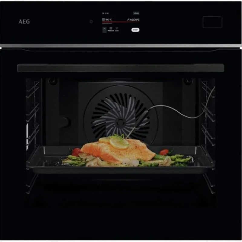 AEG TB8SB73ZAB Four électrique, 70 L, 25 programmes, tactile, Wi-Fi, vapeur, noir, 119 programmes automatiques, 25 fonctions, sonde thermique