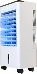 Climatiseur, portable, roulettes de déplacement, tactile, minuteur, 3 vitesses, Minuterie 12 Heures, Ventilateur à Refroidissement Évaporatif à 3