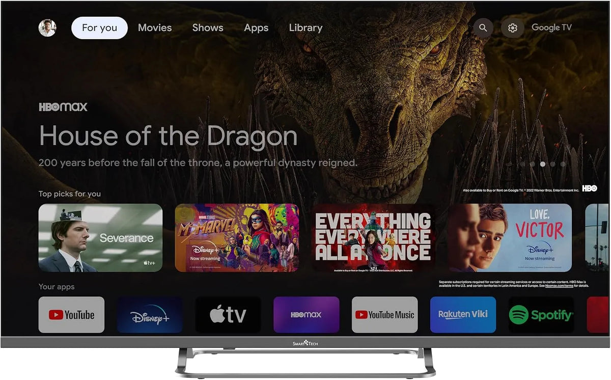 Google 40FG01V Smart TV, 40 pouces, téléviseur, HDR, son Dolby, HDMI, USB, Full HD, HDR 10, Dolby Audio, 100 cm, MEMC, CHROMECAST, Google Assistant