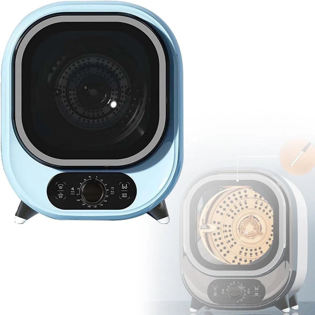 Sèche-linge, 220 V, portable, bleu, appareil sèche-linge, sèche-Linge ventilé autoportant pour la Maison