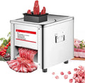 Trancheuse à Viande éLectrique, Trancheuse, Trancheuse à Viande De BœUf Et De Poisson en Acier Inoxydable 850W-Tranchage/DéChiquetage/Coupe en DéS