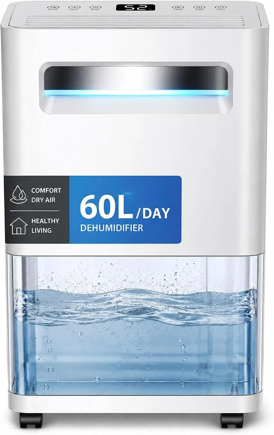 Déshumidificateur, Wi-Fi, UV-C et charbon actif, WiFi Tuya, Purification HEPA
