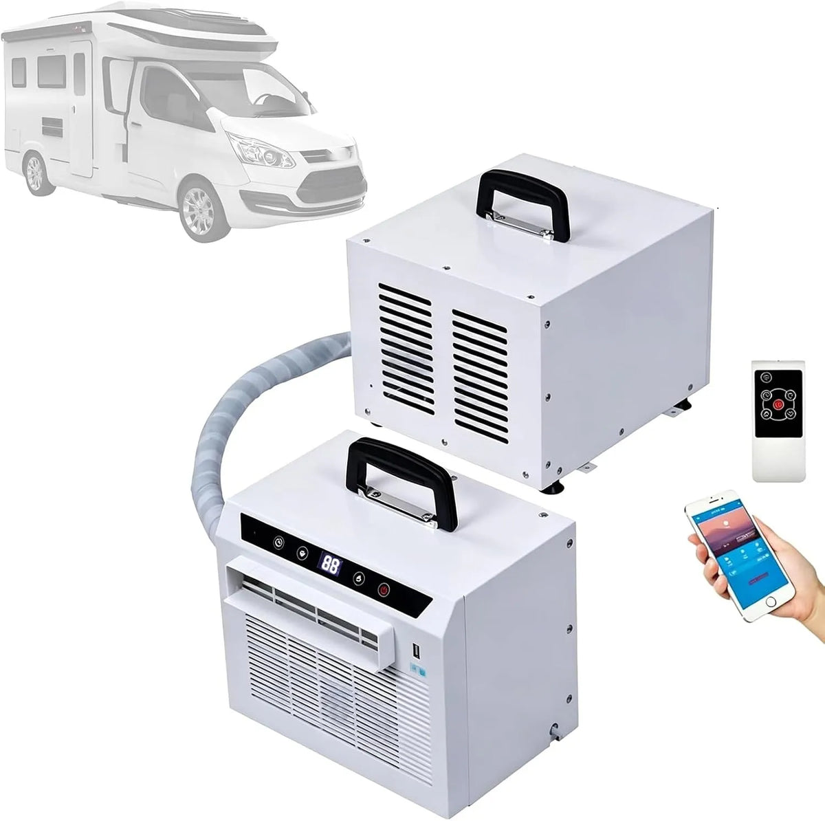 Climatiseur, 130 m3/h, minuteur, Wi-Fi, camping, minuterie 12 heures, for tente, camping-car, maison, bureau
