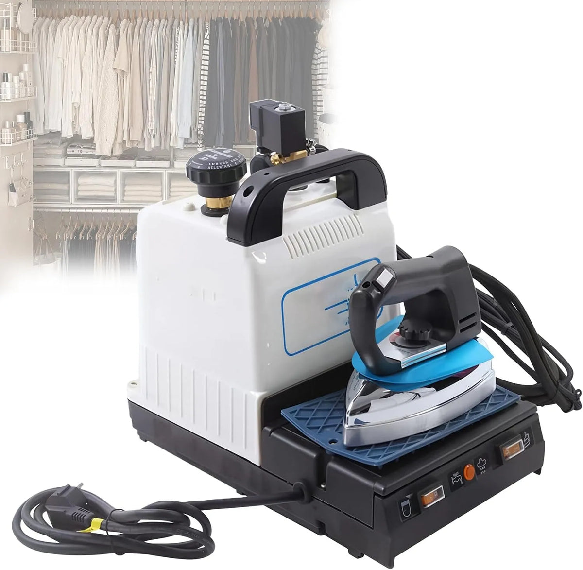 Fer à Vapeur éLectrique, Centrale A Repasser, Fer A Repasser Vapeur, équipé de manomètre pour les magasins de vêtements et les blanchisseries
