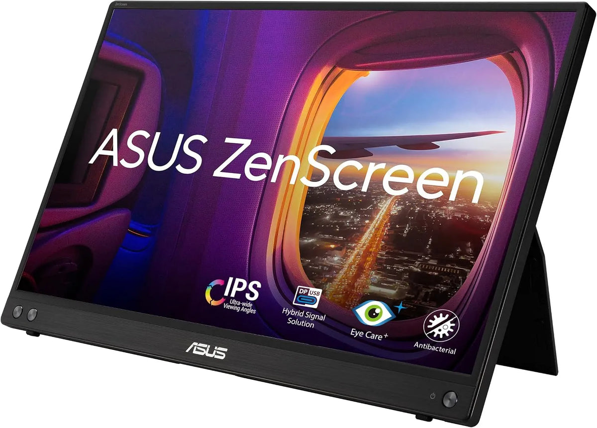 ASUS MB16ACV Moniteur, 15.6 pouces, 1920 × 1080, configuration gaming, portable, Full HD, dalle IPS, USB, écran PC, 6' FHD, ASUS Zenscreen MB16ACV